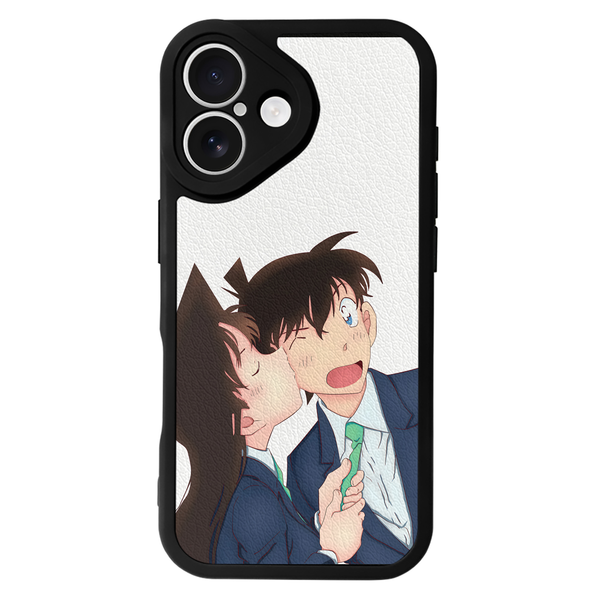 （画像用） 名探偵コナン Detective Conan 【iPhone 16シリーズ対応】シリコンスマホケース（レザー調） 材質：シリコン